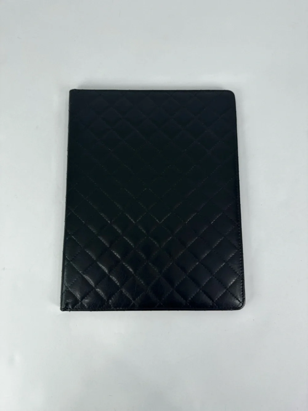 Buxton Black Quilted 8.5 x 11 Padfolio Pen Holder, Card Slot, Legal Pad Holder